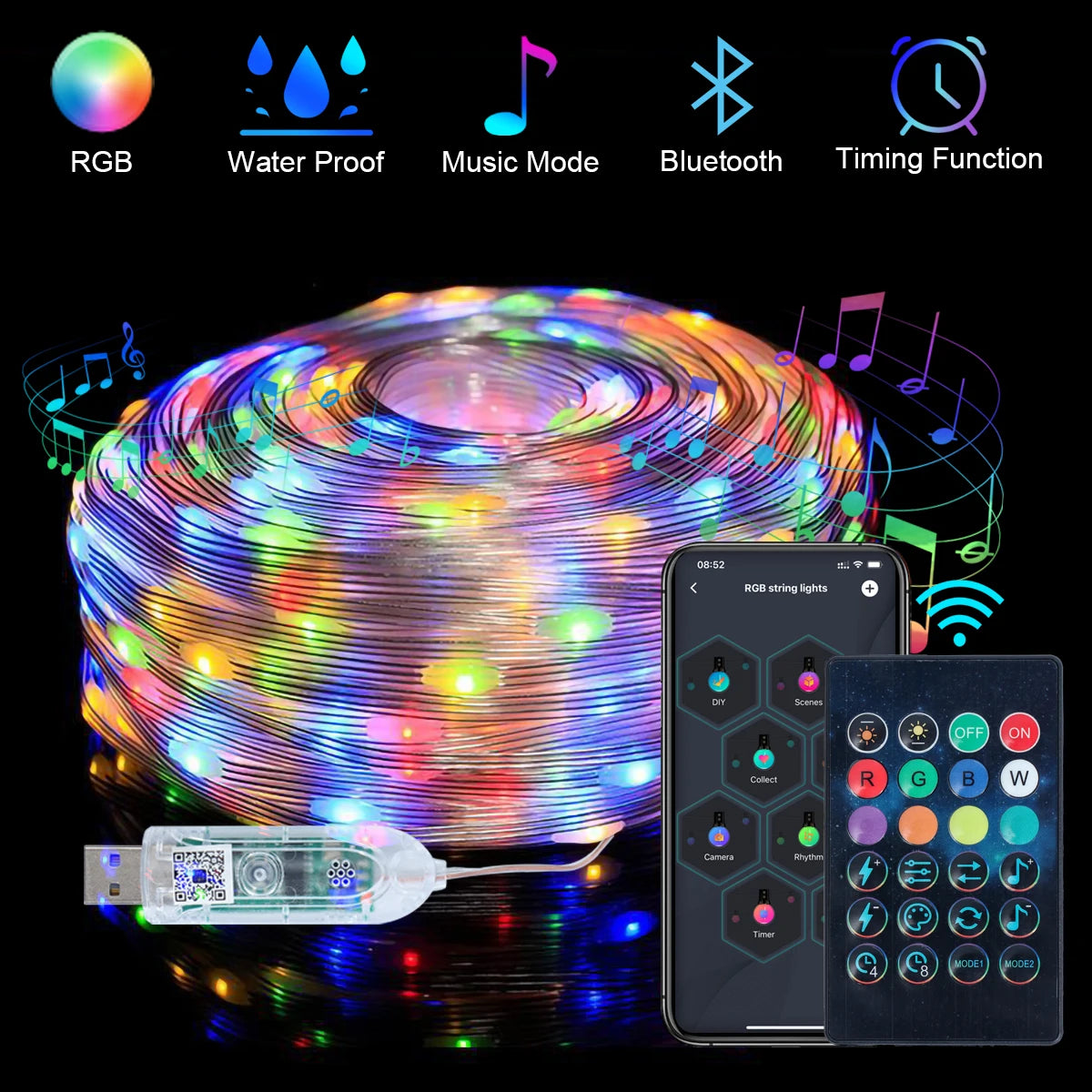 Festive Glow LED Strip Lights