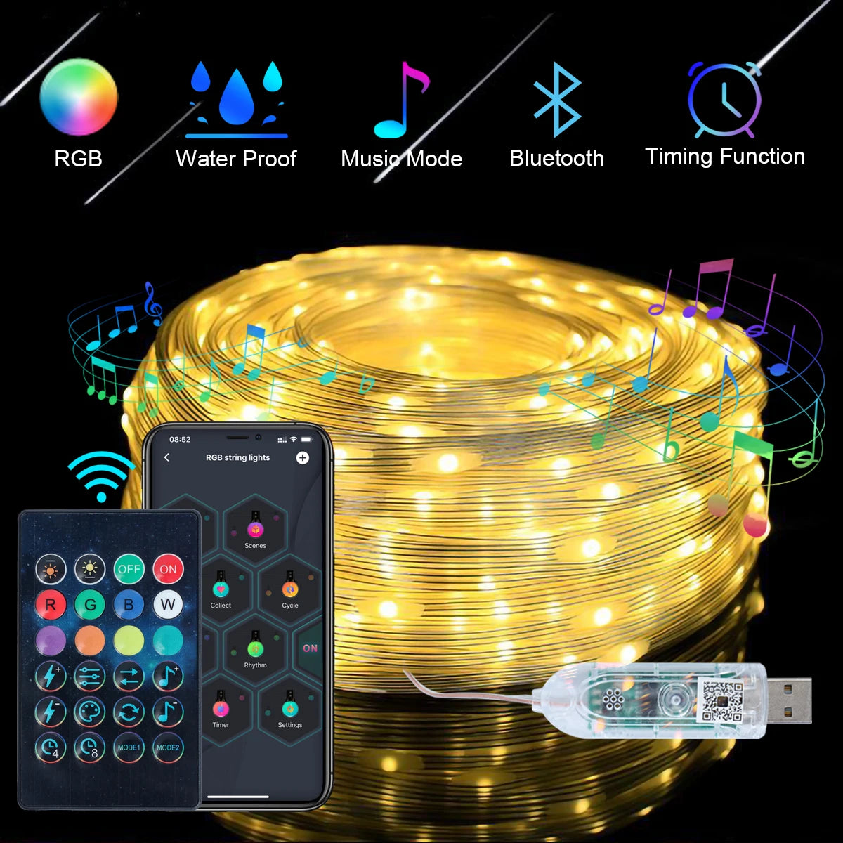 Festive Glow LED Strip Lights